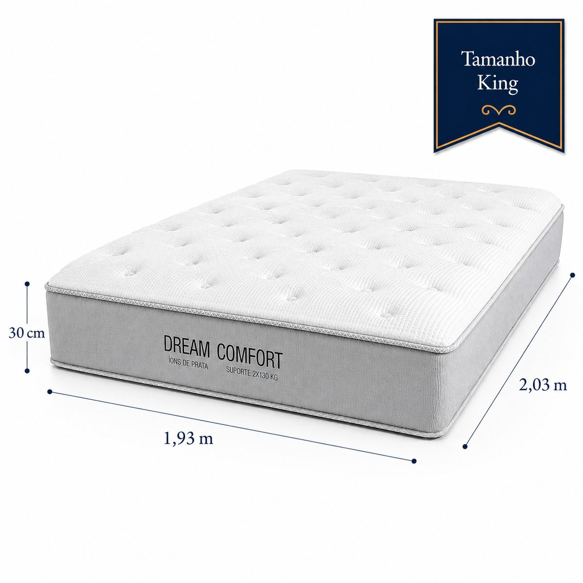 Colchão Dream Comfort – Molas Ensacadas e Conforto Intermediário/Macio