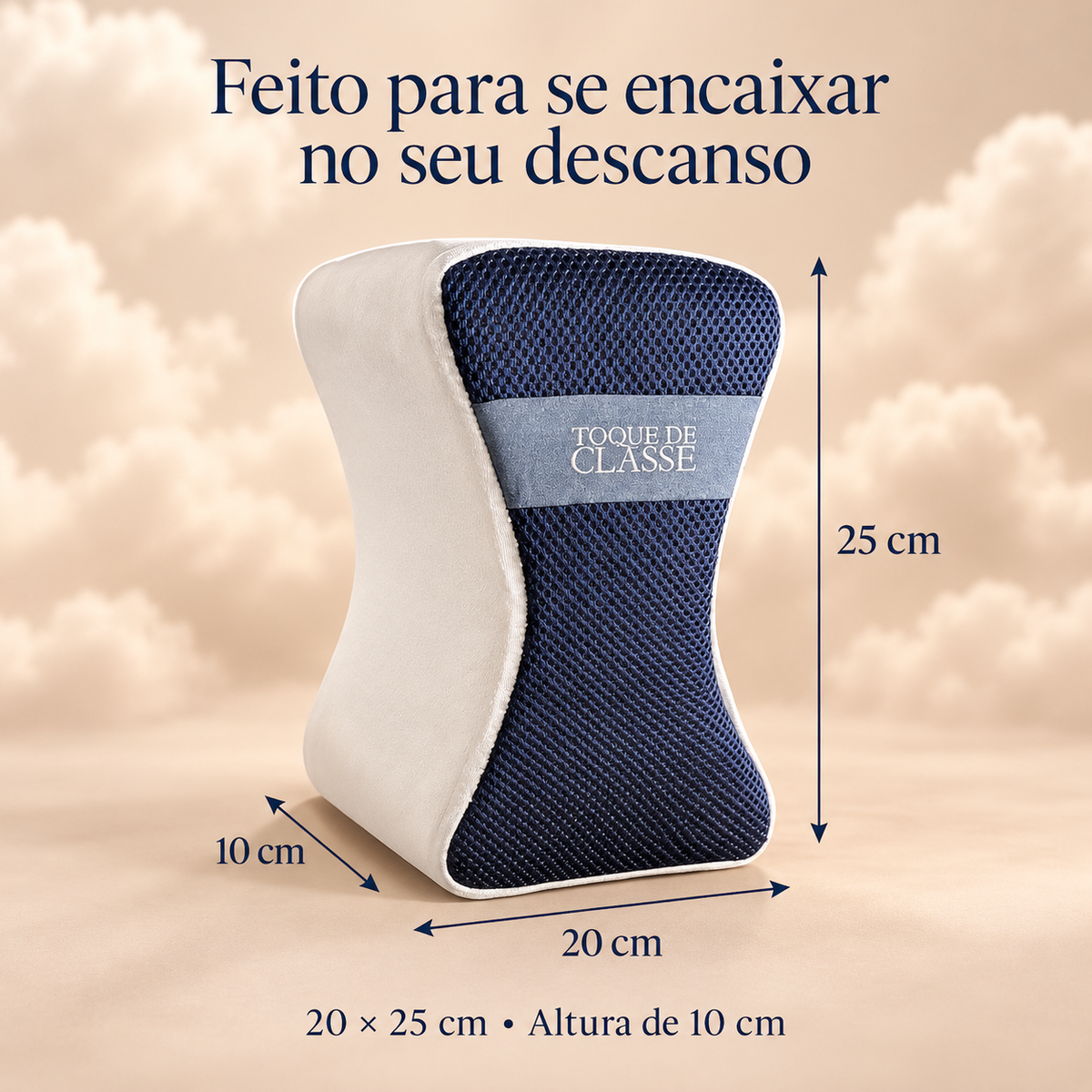 Travesseiro para Joelhos Leg Comfort Memory Foam HD 20 × 25 × 10 cm | Toque de Classe