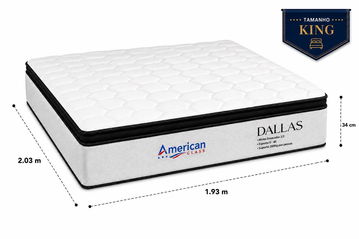 Colchão Dallas Molas Ensacadas com Espuma D-40