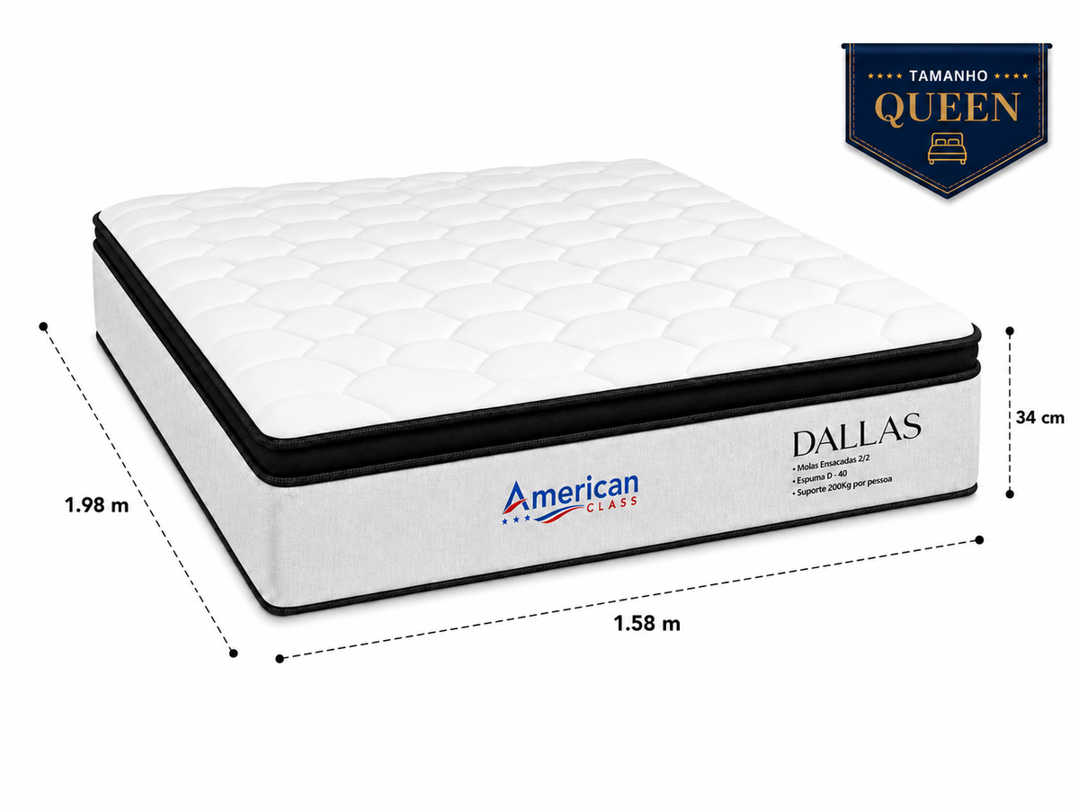 Colchão Dallas Molas Ensacadas com Espuma D-40