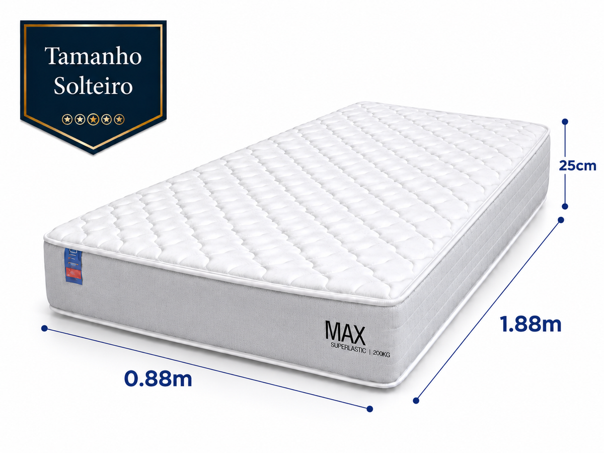 Colchão Max Superlastic Firme com Espuma Soft Gel – Toque de Classe